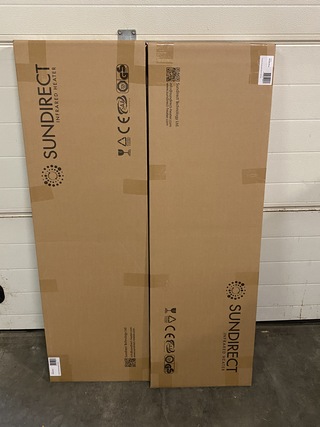 2x Infrarood verwarmingspaneel 380 Watt  , Sun Direct, PE380-Plus, wit