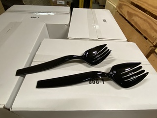 Ca. 6048x Luxe grote serveervorken, zwart