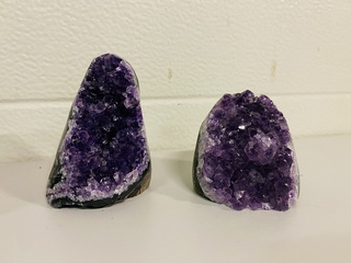 6x Amethist druse met gepolijste randen