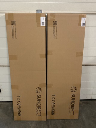 2x Infrarood verwarmingspaneel 380 Watt  , Sun Direct, PE380-Plus, wit