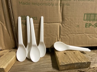 Ca. 18000x Plantware composteerbare koffie lepels, wit