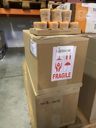 Ca. 288x Fair trade Votive kaarsen