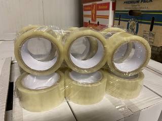 Ca. 13x Dozen a 36 rollen plakband Lowe Noise  , transparant