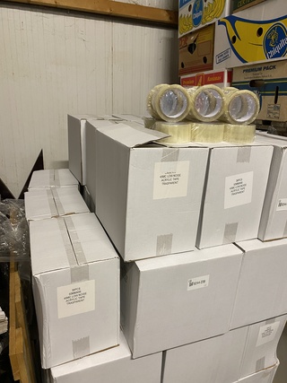 Ca. 13x Dozen a 36 rollen plakband Lowe Noise  , transparant