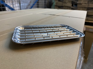Ca. 16x Dozen a 1260 stuks aluminium grillschalen, zilver