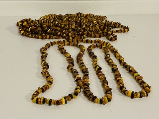 5x Barnsteen multicolor halsketting