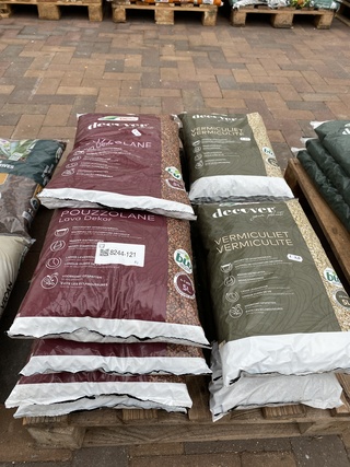 Pallet diverse zakken afdekmateriaal, DCM