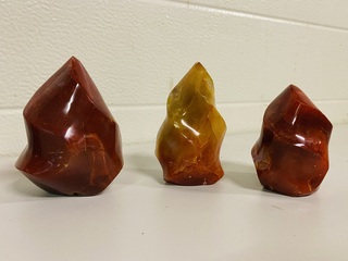 6x Carneool vlamvorm