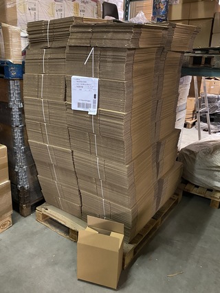 Pallet ca. 1000 verzenddozen 28x18x29cm, bruin