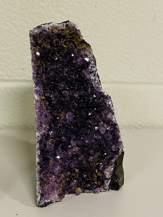 3x Amethist staande druses Uruguay, paars