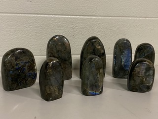 8x Labradoriet gepolijste vrije vorm