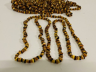 5x Barnsteen multicolor halsketting