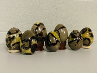7x Septariekwarts eieren