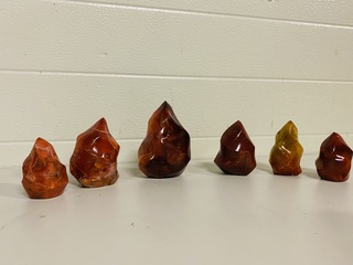 6x Carneool vlamvorm