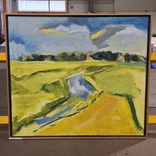 Schilderij Sita Geerling, Fries Landschap