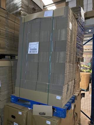 Pallet ca. 1620 verzenddozen 30x19x6cm, wit