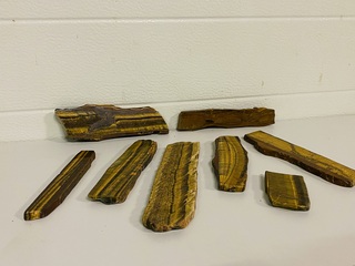 8x Tijgeroog gepolijste plakken