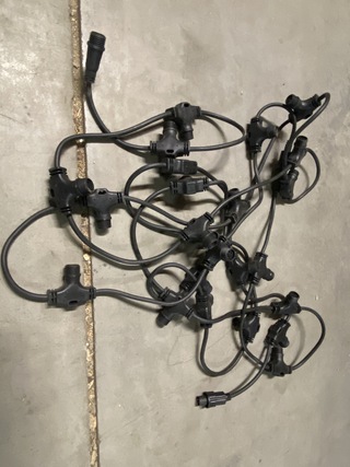 Partij professionele lichtnetten op pallet