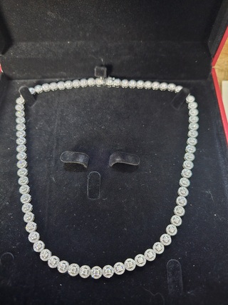 Witgouden Collier met diamanten en briljanten 12.50 karaat, 14 karaat