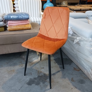4x velvet stoel ruit bruin/oranje, 2025