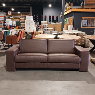 Leren 2-zitsbank, Wildeboer, Bruin, 2024