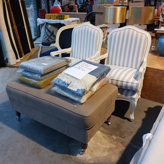 2x Fauteuil, 1x hocker en 6x plaid, O.a. Most En By Louise