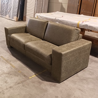 Leren 2-zitsbank, Wildeboer, Mosgroen, 2024