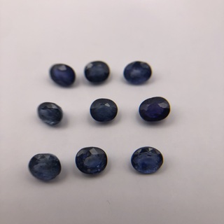 9x Ceylon Saffier, Edelsteen, Blauw