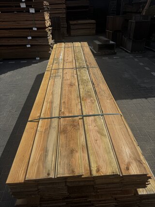 Ca. 64x Halfhouts rabat Douglas , 1,8 x 19,5 x 400 cm – werkende breed