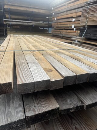 Ca. 14x Douglas balk | geschaafd | licht vergrijsd , 4,5 x 7 x 300 cm