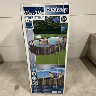Kit voor bovengronds zwermbad | 6.10 x 3.66 meter Bestway, Power Steel