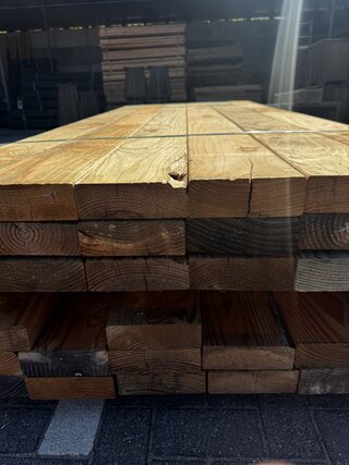 Ca. 18x Douglas balk geschaafd , 5,8 x 16,5 x 250 cm