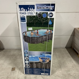 Kit voor bovengronds zwermbad | 6.10 x 3.66 meter Bestway, Power Steel