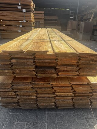 Ca. 64x Halfhouts rabat Douglas , 1,8 x 19,5 x 400 cm – werkende breed