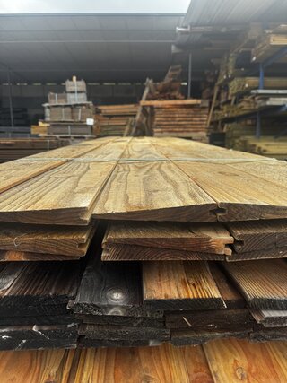 Ca. 15x Zweeds rabat dubbelzijdig | Douglas  ,  1,1/3,0 x 18,5 x 400 c