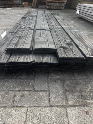 24 x 300 cm en 4 x 250 cm Zweeds rabat 26x | Zwart | Douglas | 1,2/2,7