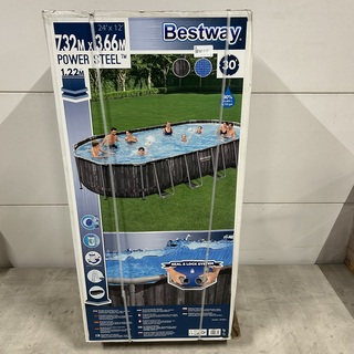 Kit voor bovengronds zwermbad | 7.32 x 3.66 meter Bestway, Power Steel