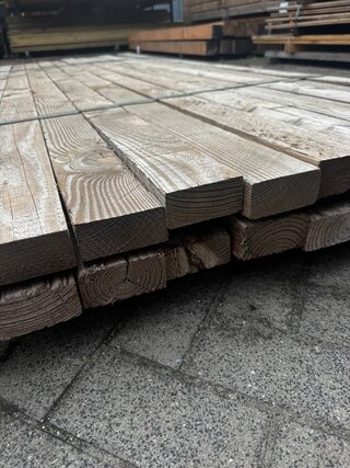 Ca. 22x Douglas balk  | licht vergrijsd , 5 x 10 x 300 cm