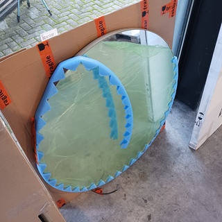 Badkamerspiegel, Xenz, rond , Mat goud