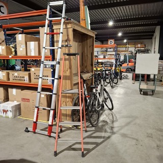 Telescoop ladder met werktrap, O.a. Altrex, TL Smart Up 1x 11