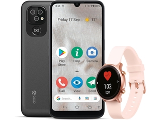 Doro 8100 4G Smartphone 32GB Inclusief Smartwatch  Roze