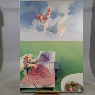 Schilderij, André Dieteren, Feestelijk onthaal