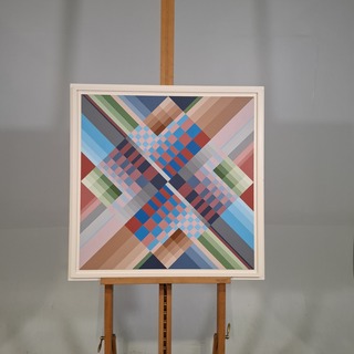 Acryl schilderij, R. Rolleman, 1982