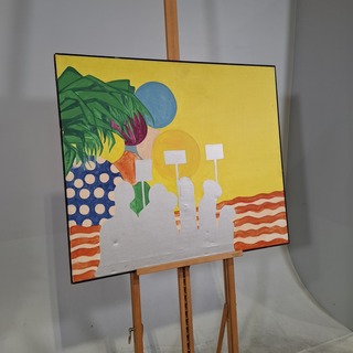 Schilderij, P. Kuiters, Anonymous demonstrators, 1968