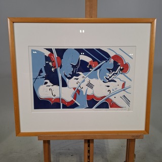 Linoleumsnede, B. Wigmund, Ensemble 256/300, 1999