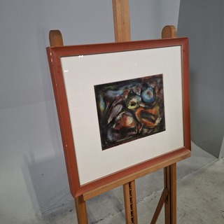 Schilderij, S. Jonker, Kuiken in abstractie