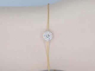 Gouden armband met een diamanten bedel