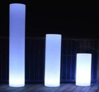 2x RGB Led pilaren rechthoek 31x31x82, 2025