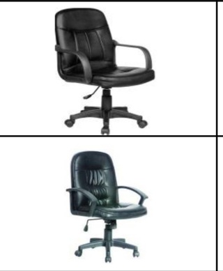 Bureaustoel verstelbaar PU leder, Zwart, 2025