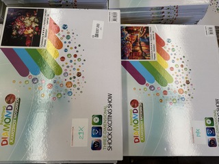 Ca. 38x Diamond painting inclusief tools 40x50cm I-Wannahave